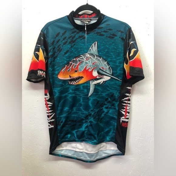 Primal wear Other - Primal wear flaming shark cycling jersey